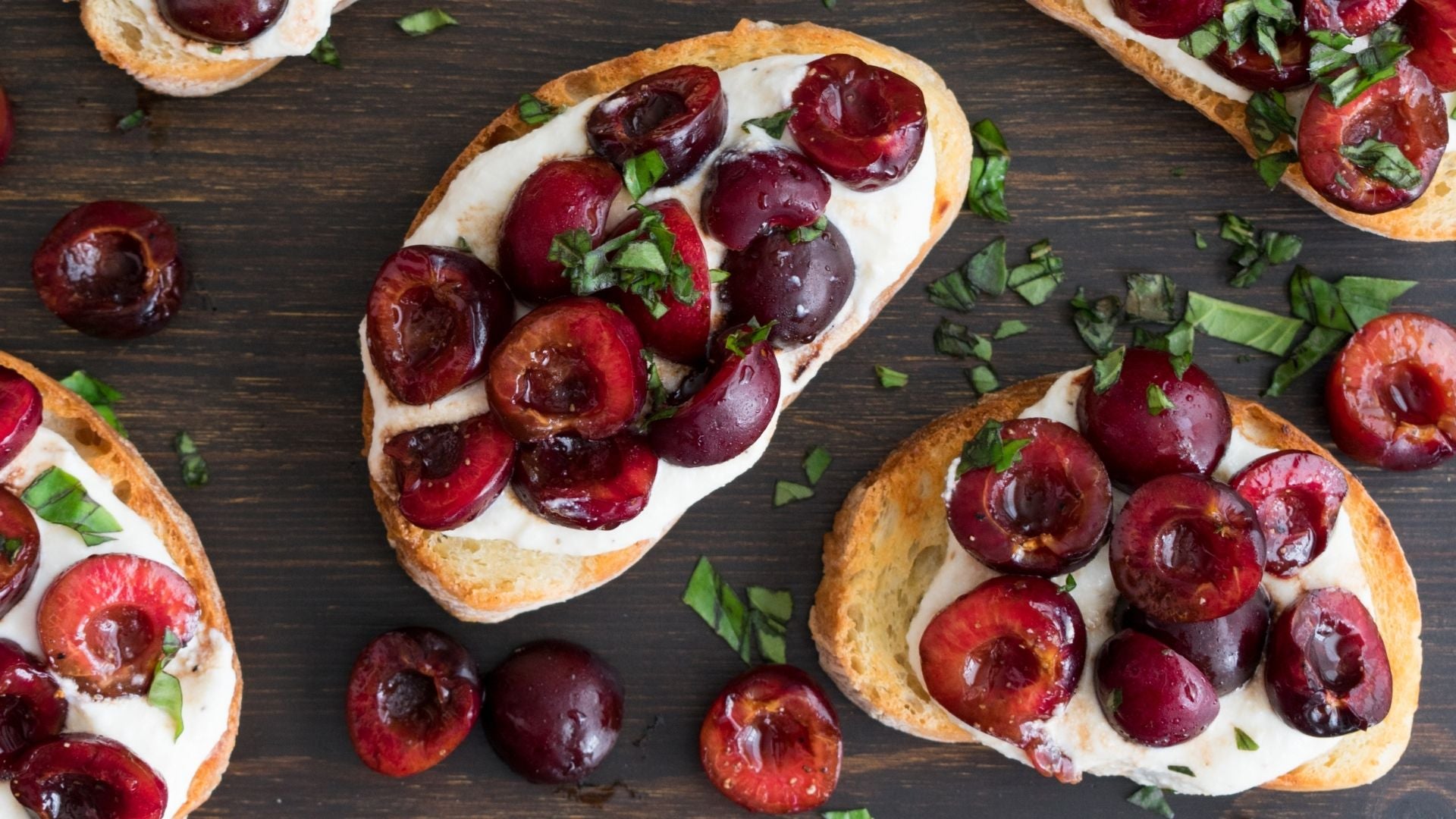 Macerated Cherries with Ricotta