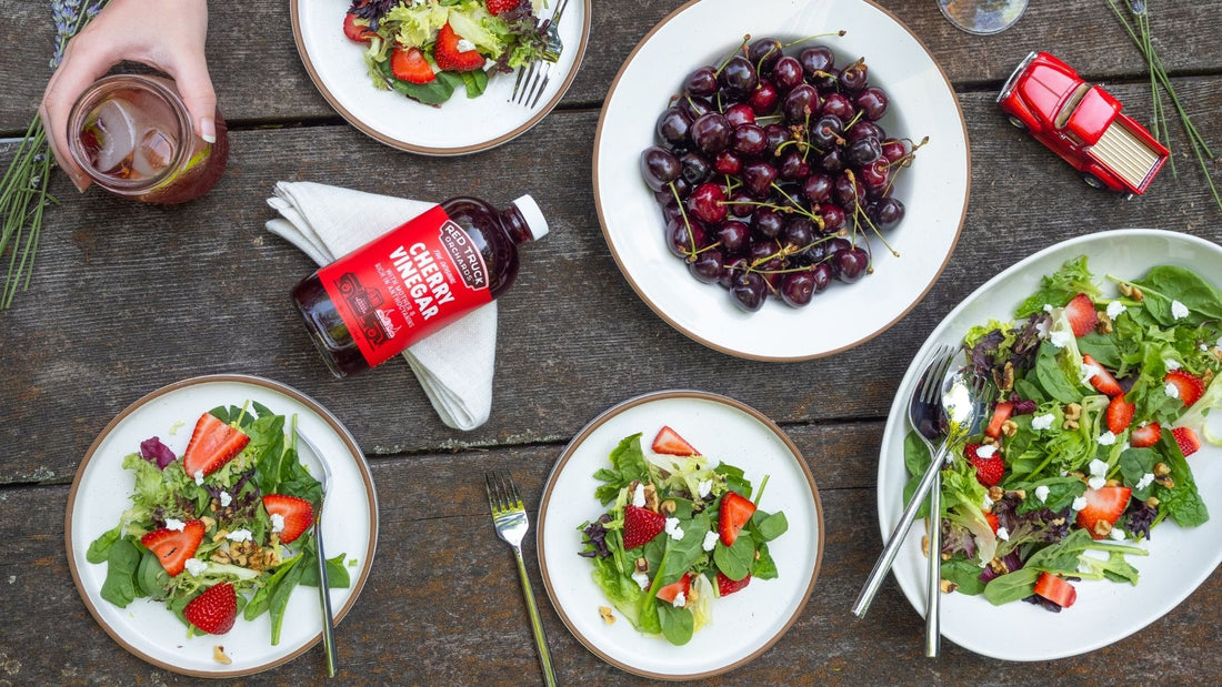 Strawberry and Spinach Salad with Cherry Honey Vinaigrette