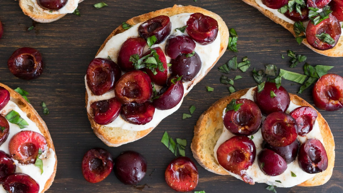 Macerated Cherries with Ricotta